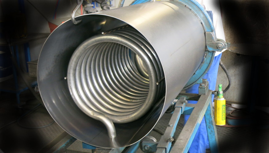 Boiler welding with anti-spatter PROTEC CE15L