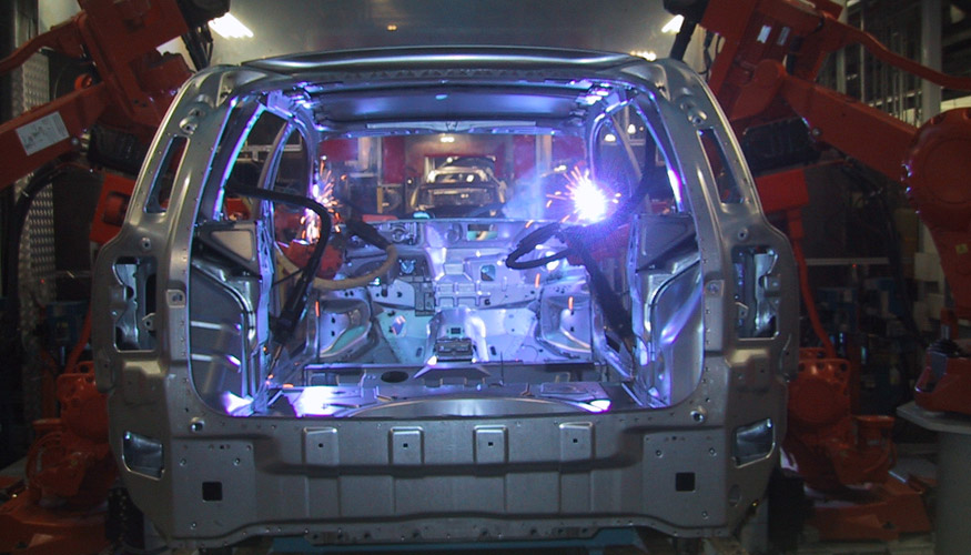 Robot MAG welding of a car body in automotive OEM